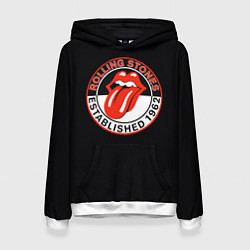 Толстовка-худи женская Rolling Stones Established 1962 group, цвет: 3D-белый