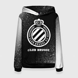 Толстовка-худи женская Club Brugge sport на темном фоне, цвет: 3D-черный