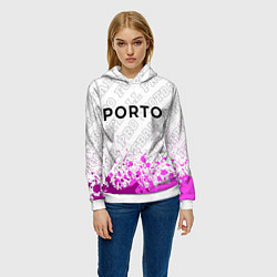 Толстовка-худи женская Porto pro football посередине, цвет: 3D-белый — фото 2