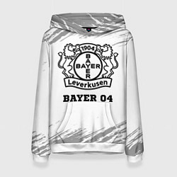 Толстовка-худи женская Bayer 04 sport на светлом фоне, цвет: 3D-белый