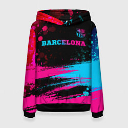 Женская толстовка Barcelona - neon gradient посередине