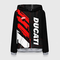 Женская толстовка Ducati - красный технологический