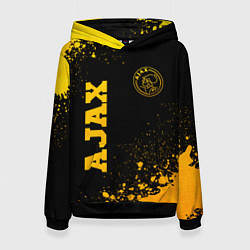 Толстовка-худи женская Ajax - gold gradient вертикально, цвет: 3D-черный