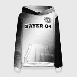 Толстовка-худи женская Bayer 04 sport на светлом фоне посередине, цвет: 3D-белый