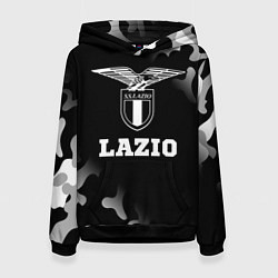 Толстовка-худи женская Lazio sport на темном фоне, цвет: 3D-черный