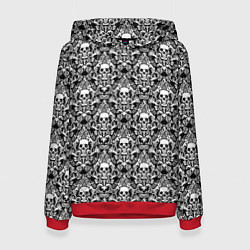 Толстовка-худи женская Skull patterns, цвет: 3D-красный