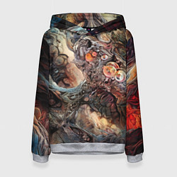 Толстовка-худи женская Бесконечный хаос, цвет: 3D-меланж