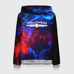 Толстовка-худи женская Helldivers: Space Logo, цвет: 3D-меланж
