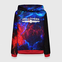 Толстовка-худи женская Helldivers: Space Logo, цвет: 3D-красный