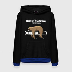 Толстовка-худи женская Energy loading - please wait, цвет: 3D-синий