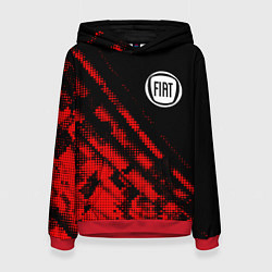 Толстовка-худи женская Fiat sport grunge, цвет: 3D-красный