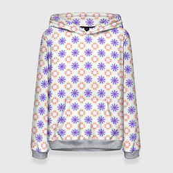 Толстовка-худи женская Красивый узор цветочки, цвет: 3D-меланж
