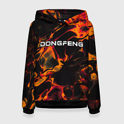 Толстовка-худи женская Dongfeng red lava, цвет: 3D-черный