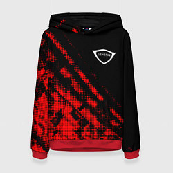 Толстовка-худи женская Genesis sport grunge, цвет: 3D-красный