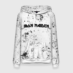 Толстовка-худи женская Iron Maiden dirty ice, цвет: 3D-белый