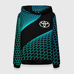 Толстовка-худи женская Toyota electro hexagon, цвет: 3D-черный