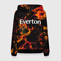 Толстовка-худи женская Everton red lava, цвет: 3D-черный