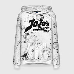 Толстовка-худи женская JoJo Bizarre Adventure dirty ice, цвет: 3D-белый