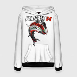 Толстовка-худи женская Ducati Panigale V4 shark, цвет: 3D-черный