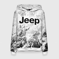 Толстовка-худи женская Jeep white graphite, цвет: 3D-белый