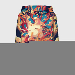 Толстовка-худи женская Cat and ramen, цвет: 3D-черный