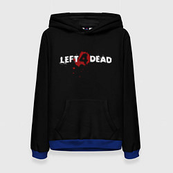 Толстовка-худи женская Left 4 Dead logo, цвет: 3D-синий