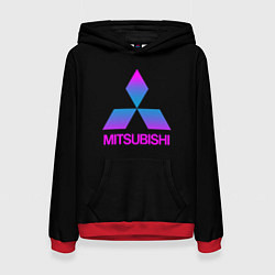 Толстовка-худи женская Mitsubishi gradient, цвет: 3D-красный