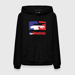 Толстовка-худи женская Limp Bizkit logo brend, цвет: 3D-черный