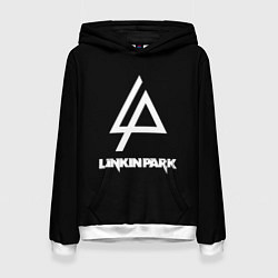 Толстовка-худи женская Linkin park logo brend music, цвет: 3D-белый