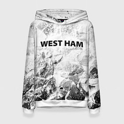 Толстовка-худи женская West Ham white graphite, цвет: 3D-белый
