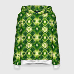 Толстовка-худи женская Ромбовидный орнамент, цвет: 3D-белый