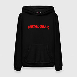 Толстовка-худи женская Metal gear red logo, цвет: 3D-черный