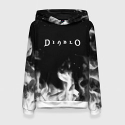 Толстовка-худи женская Diablo fire black, цвет: 3D-белый