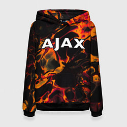 Толстовка-худи женская Ajax red lava, цвет: 3D-черный