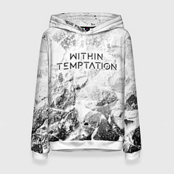 Толстовка-худи женская Within Temptation white graphite, цвет: 3D-белый