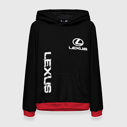 Женская толстовка Lexus white logo auto