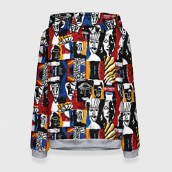 Толстовка-худи женская Лица и узоры, цвет: 3D-меланж
