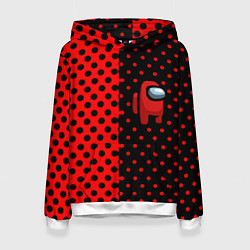 Толстовка-худи женская Among us geometry dot, цвет: 3D-белый