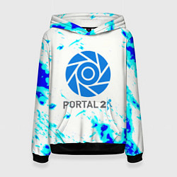 Толстовка-худи женская Portal краски, цвет: 3D-черный