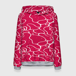 Толстовка-худи женская Яркий абстрактный паттерн для спорта, цвет: 3D-меланж