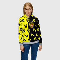 Толстовка-худи женская Minecraft Russia, цвет: 3D-меланж — фото 2