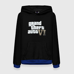 Толстовка-худи женская GTA 6 game, цвет: 3D-синий