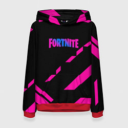 Толстовка-худи женская Fortnite geometry pink, цвет: 3D-красный