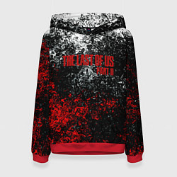 Толстовка-худи женская The Last of Us брызги красок, цвет: 3D-красный