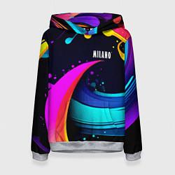 Толстовка-худи женская Neon abstraction - Milano, цвет: 3D-меланж