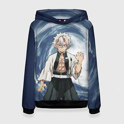 Толстовка-худи женская Столп Ветра Санеми Шинадзугава, цвет: 3D-черный