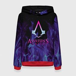 Толстовка-худи женская Assassins Creed flame, цвет: 3D-красный