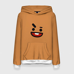 Толстовка-худи женская BT21 Shooky, цвет: 3D-белый