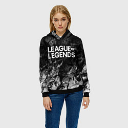 Толстовка-худи женская League of Legends black graphite, цвет: 3D-черный — фото 2