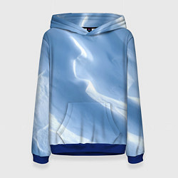 Толстовка-худи женская Снежный покров, цвет: 3D-синий